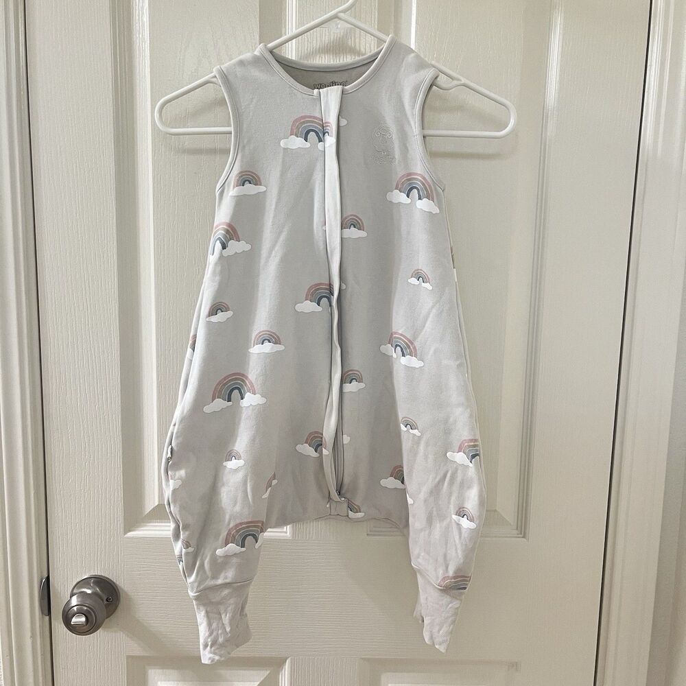 Woolino 4 Season Baby Sleep Bag with Feet Wool Cotton Rainbow Size 6-18 Months
